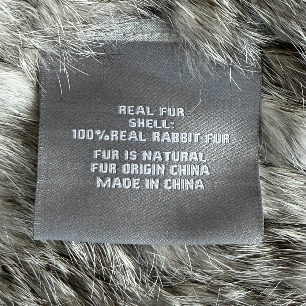 Bagatelle 100% Genuine Rabbit Fur Size S Winter Grey - Picture 13 of 16